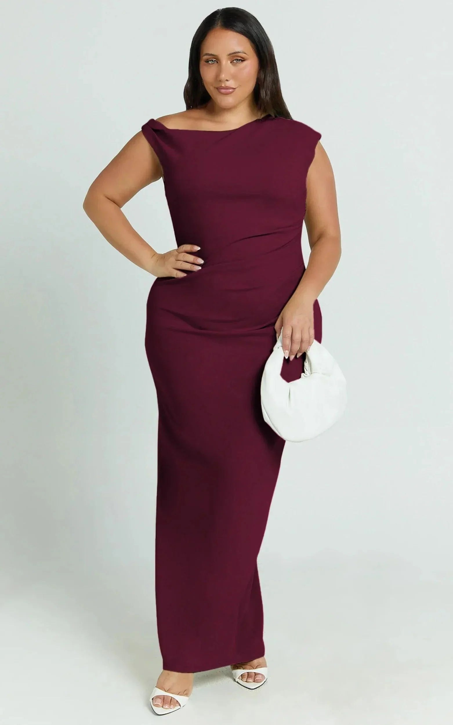 Gia Maxi Dress - Wine - MissMuse Co.
