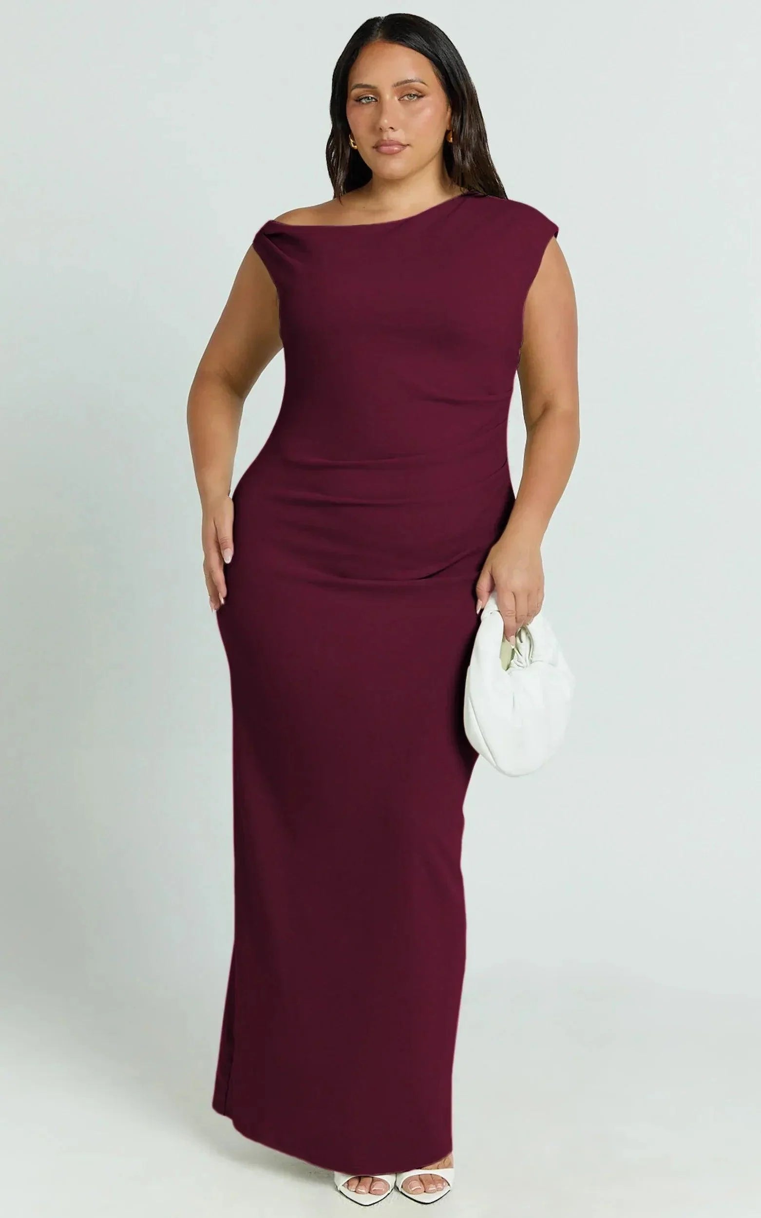 Gia Maxi Dress - Wine - MissMuse Co.