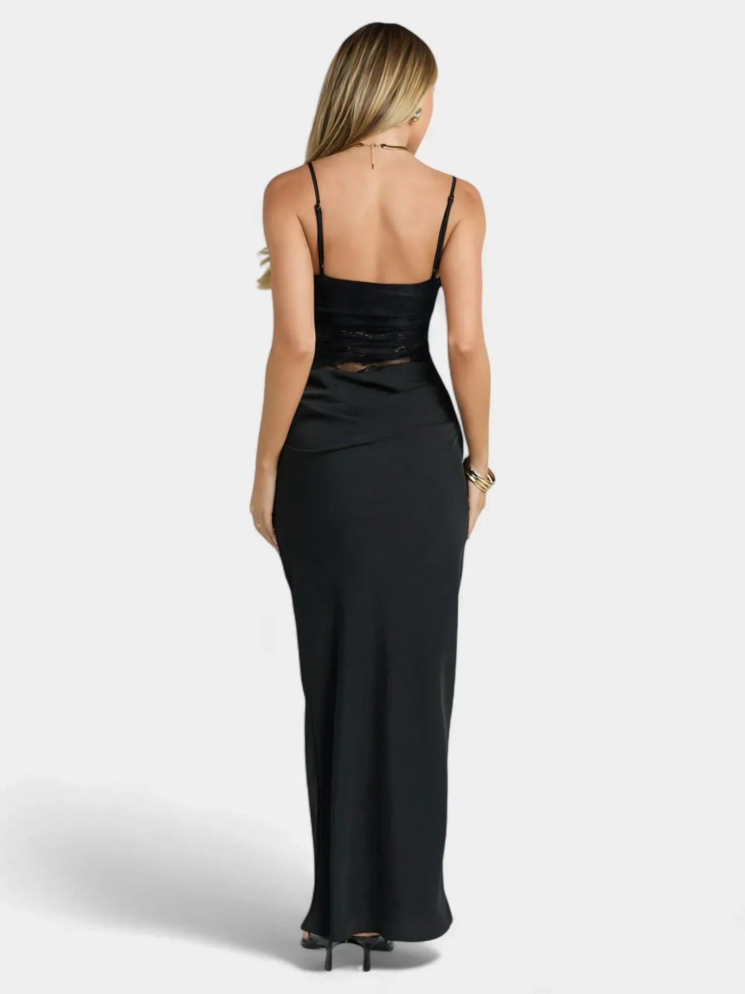 Mira Maxi Dress - Black - MissMuse Co.