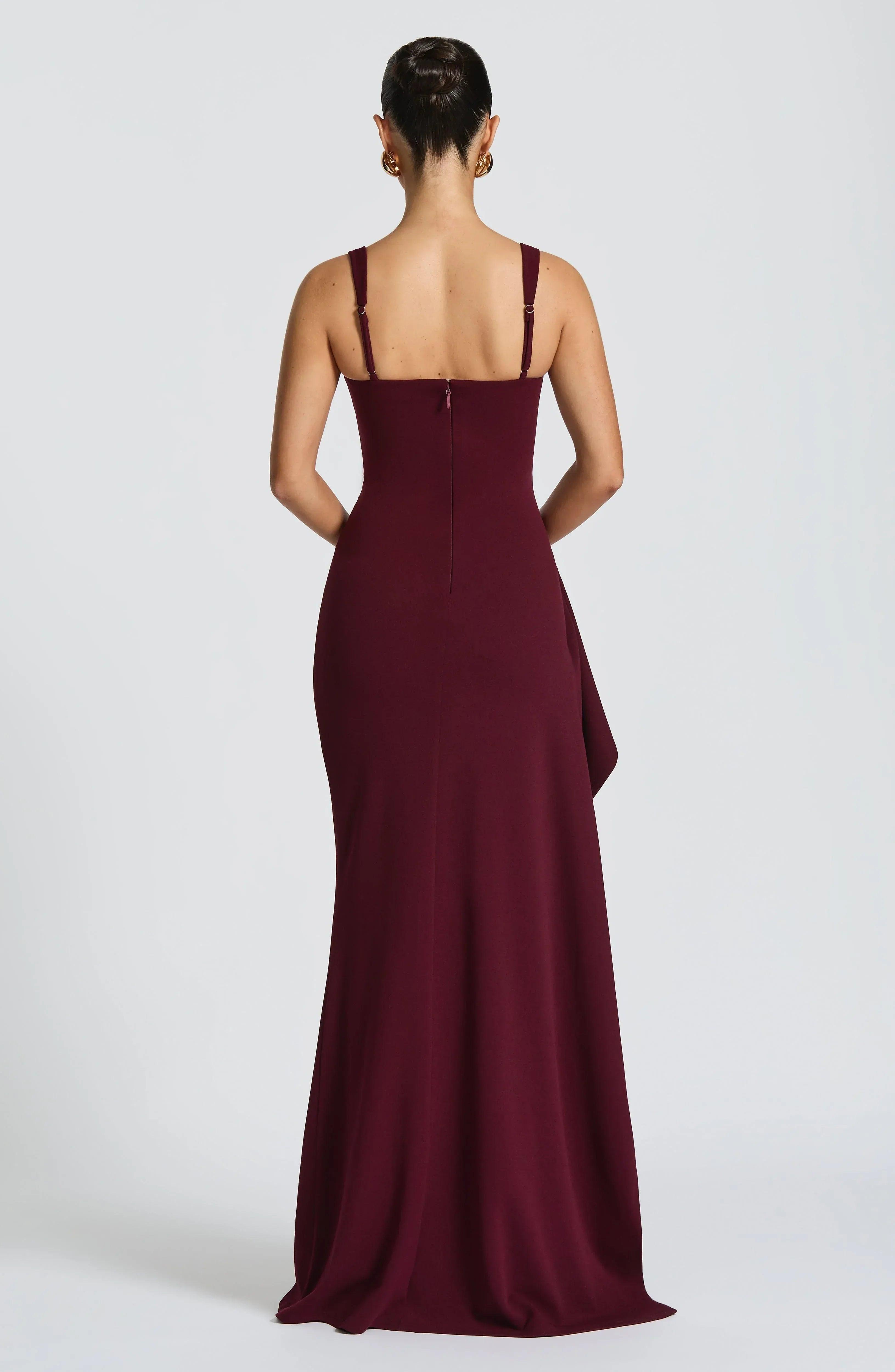 Milo Maxi Dress - Cherry Lacquer - MissMuse Co.