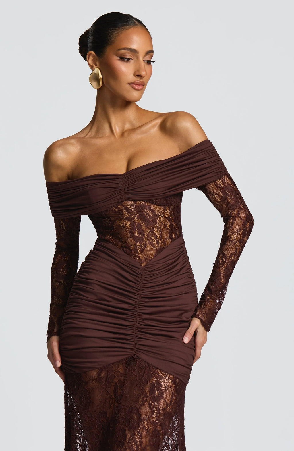 Hanna Maxi Dress - Plum Brown - MissMuse Co.